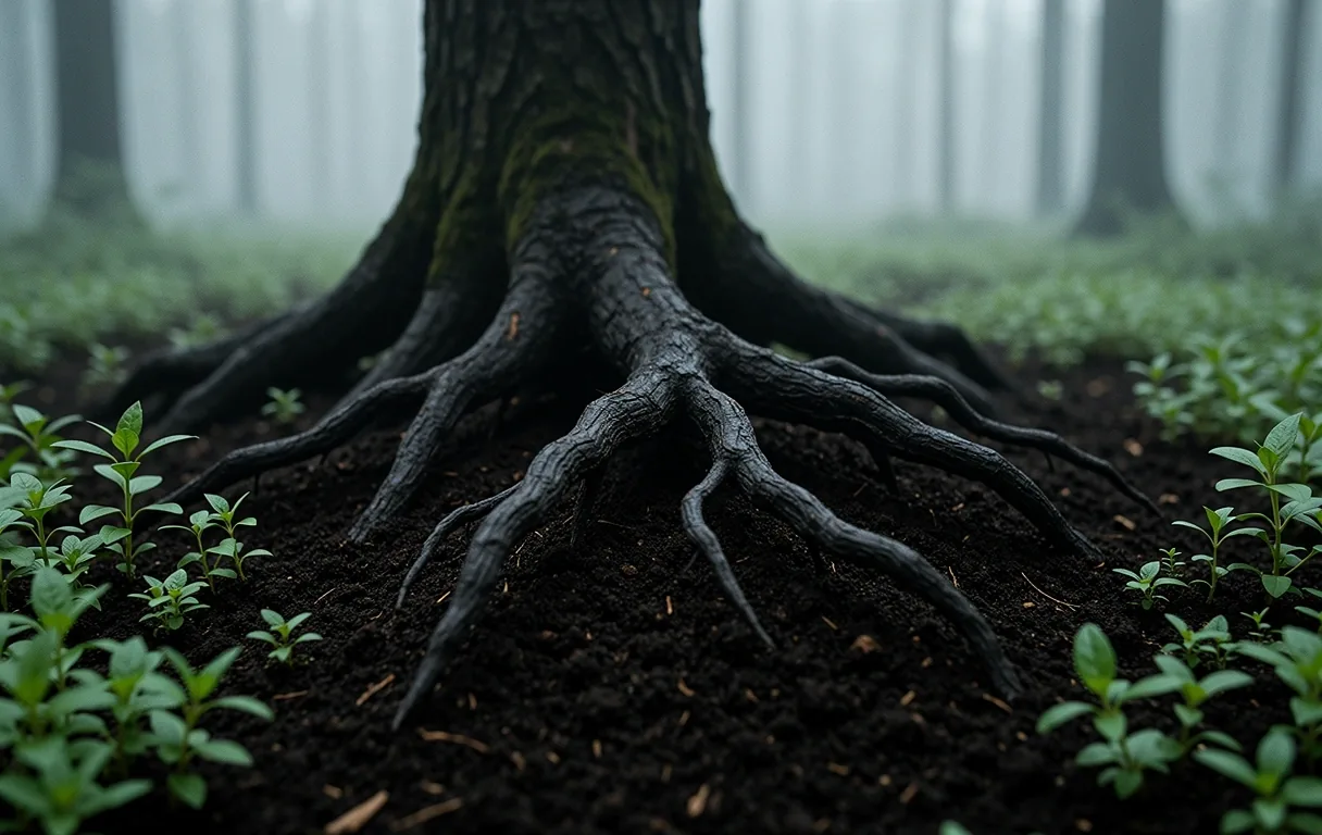 Background roots texture